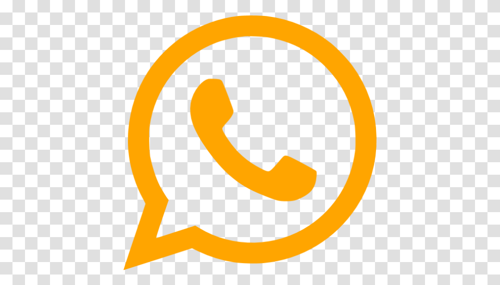 Orange Whatsapp Icon Free Orange Site Logo Icons Whatsapp Icon Black, Text, Alphabet, Symbol, Number Transparent Png
