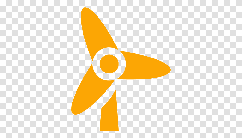 Orange Wind Turbine Icon Wind Turbine Icon Orange, Machine, Propeller, Hammer Transparent Png