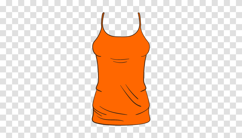 Orange Women Tank Top Cartoon, Apparel Transparent Png