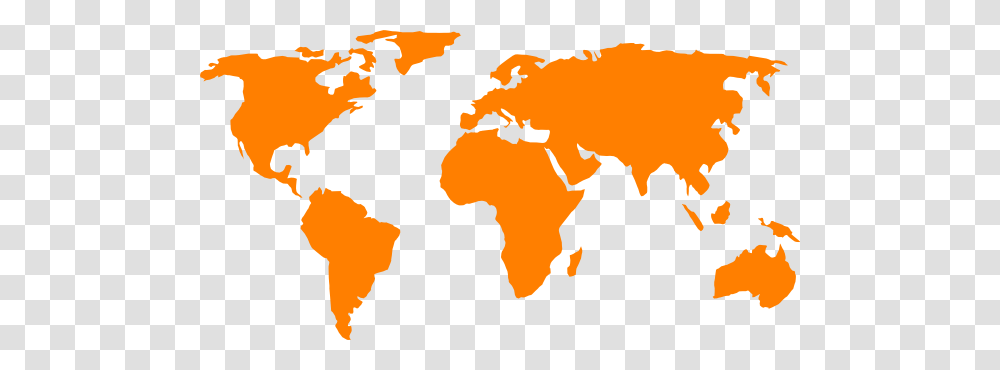 Orange World Map Clip Arts Download, Diagram, Atlas, Plot, Bonfire Transparent Png