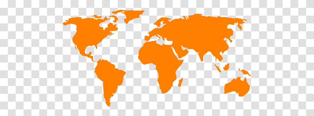 Orange World Map Clip Arts For Web Background High Resolution World Map, Diagram, Atlas, Plot, Poster Transparent Png