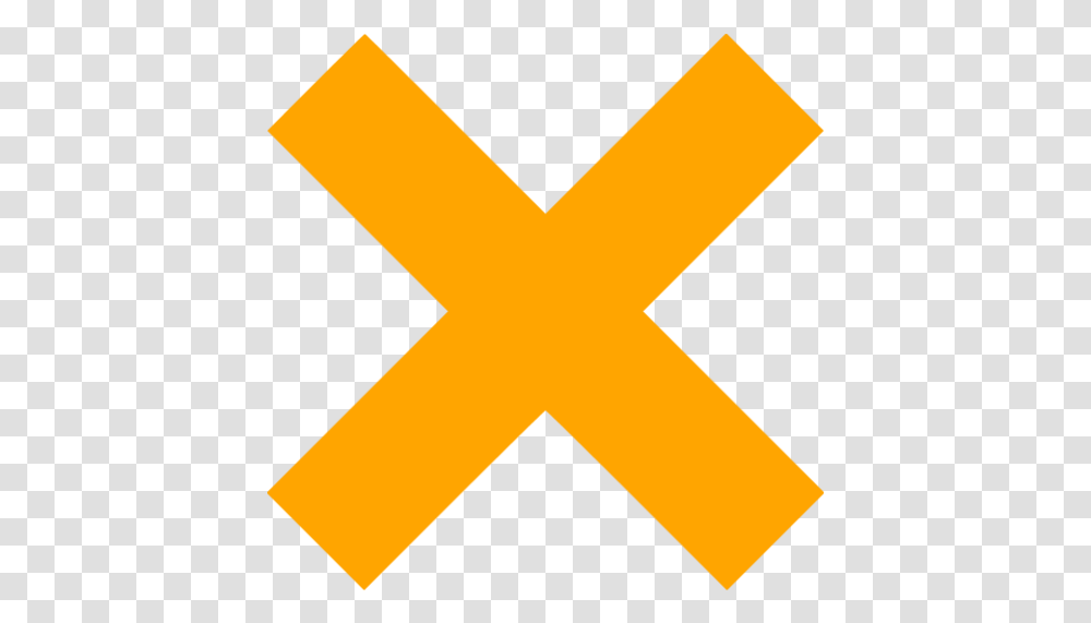 Orange X Mark Icon Orange Cross Icon, Axe, Tool, Symbol, Logo Transparent Png