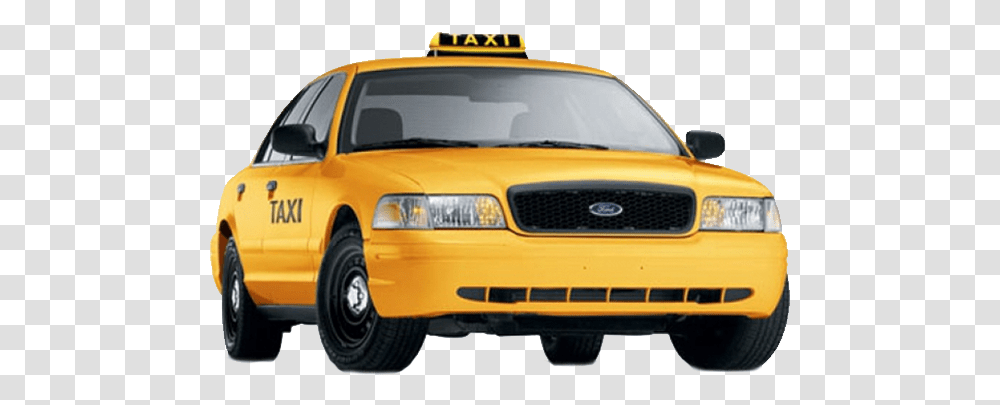 Orange Yellow Cab Taxi, Car, Vehicle, Transportation, Automobile Transparent Png