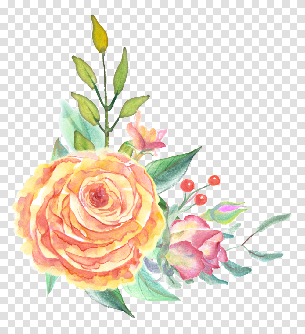 Orange Yellow Flower Decorative Free Download, Floral Design, Pattern Transparent Png