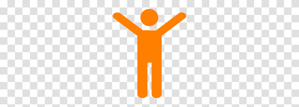 Orangeman Joy Simple Clip Art, Cross, Sign, Hand Transparent Png