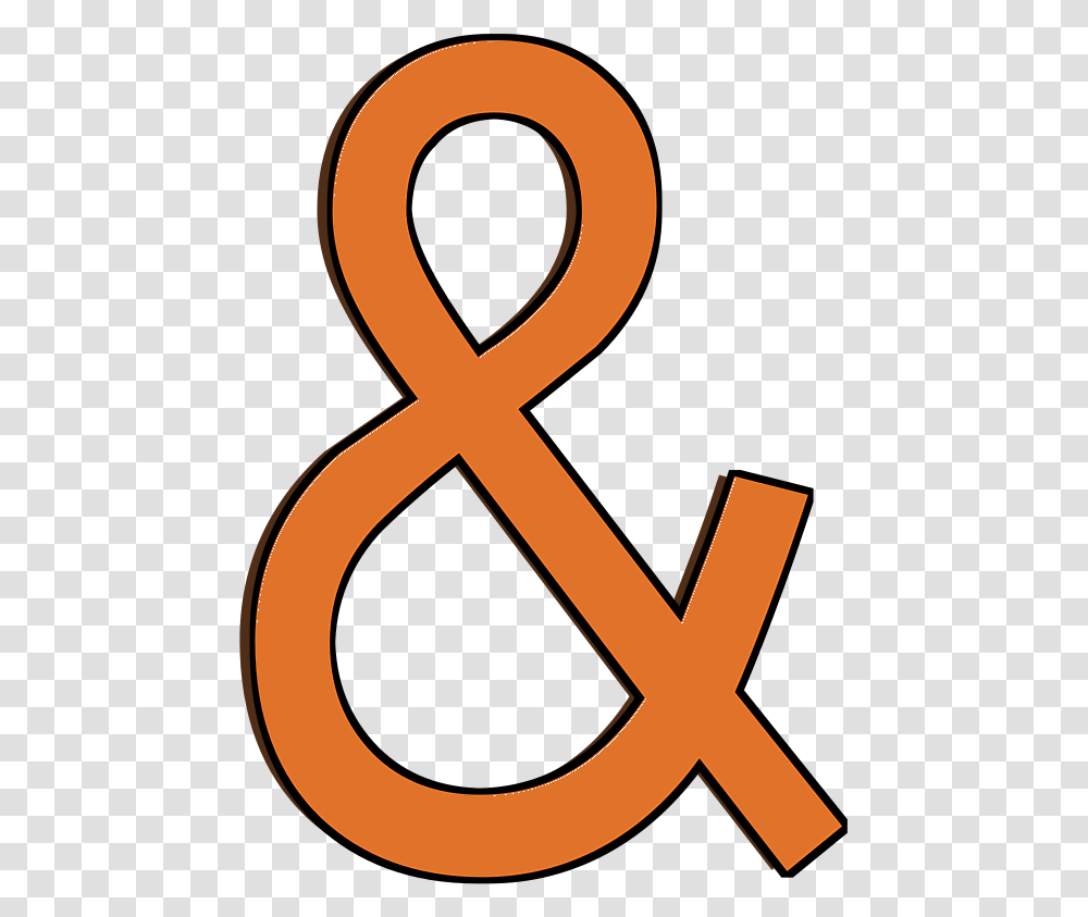 Orangesymbolline, Alphabet, Ampersand, Cross Transparent Png