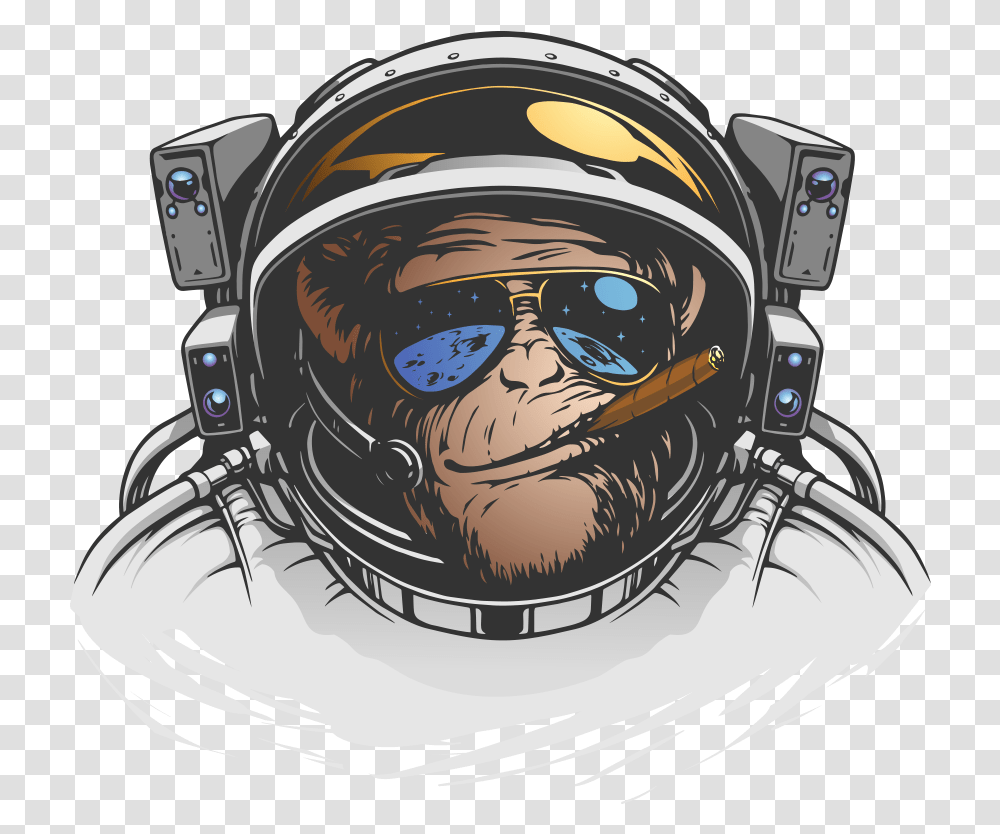 Orangutan Images Arts Space Monkey, Helmet, Clothing, Apparel, Astronaut Transparent Png