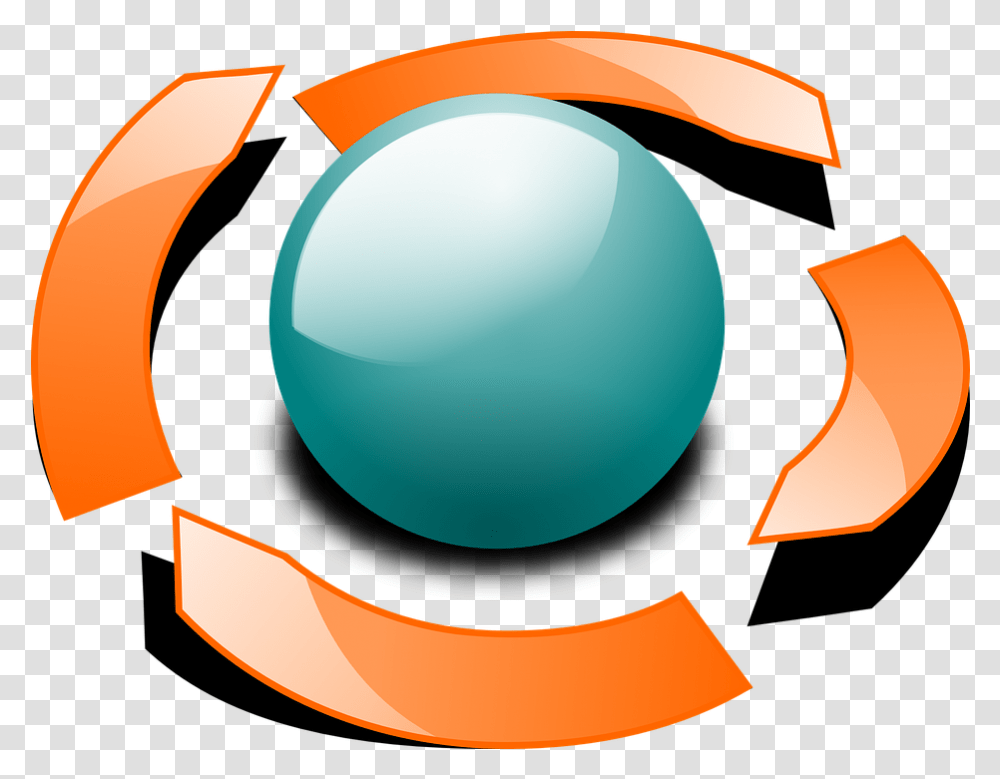 Orbit Arrows Ball 3d Circle Arrow, Sphere, Symbol, Graphics, Art Transparent Png