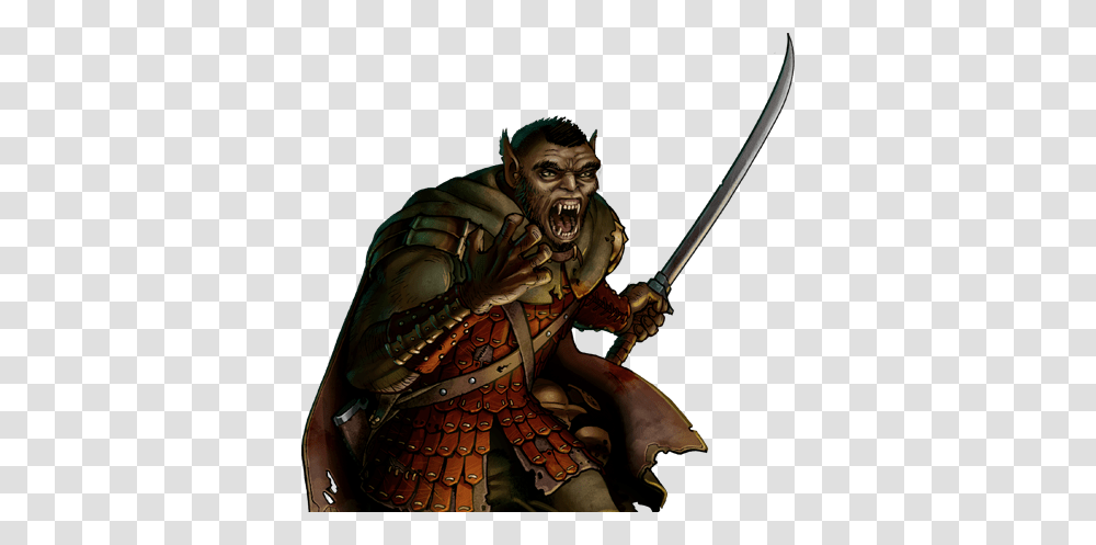 Orc, Fantasy, Person, Human, Samurai Transparent Png