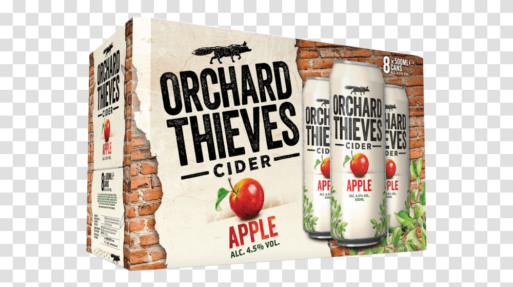 Orchard Thieves 8 X 500ml Fa 3d Orchard Thieves 8 Pack, Poster, Advertisement, Tin, Beverage Transparent Png