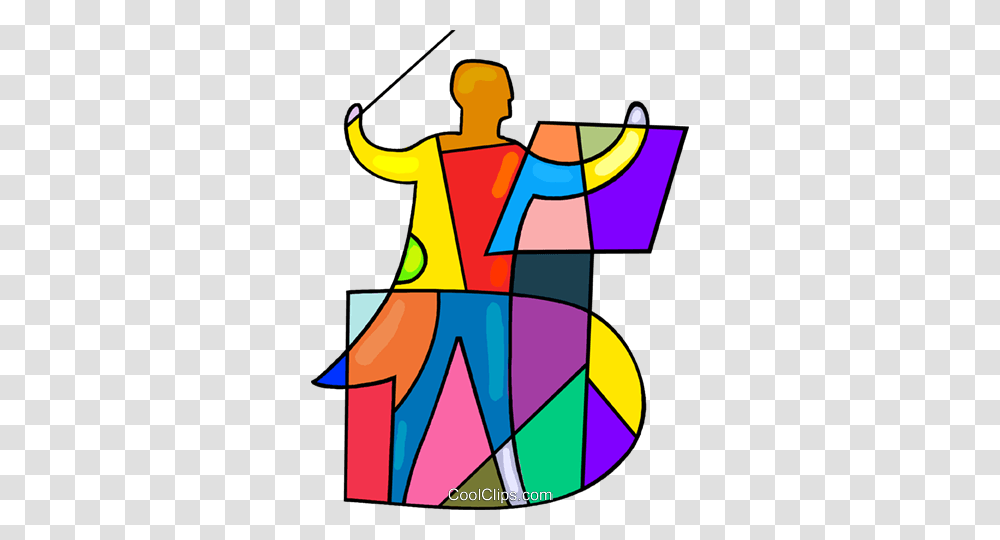 Orchestra Conductor Royalty Free Vector Clip Art Illustration, Modern Art, Number Transparent Png
