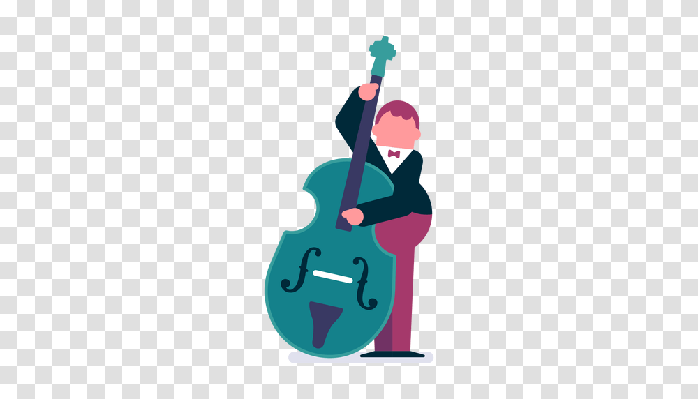 Orchestra Double Bass Player Cartoon, Musical Instrument, Musician, Cello, Leisure Activities Transparent Png