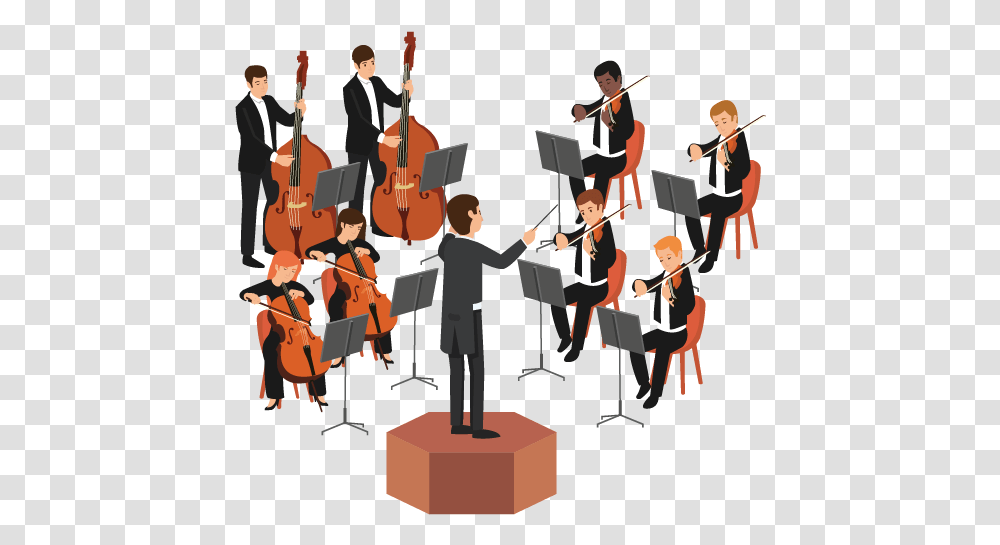 Orchestra Group, Room, Indoors, Concert, Theater Transparent Png