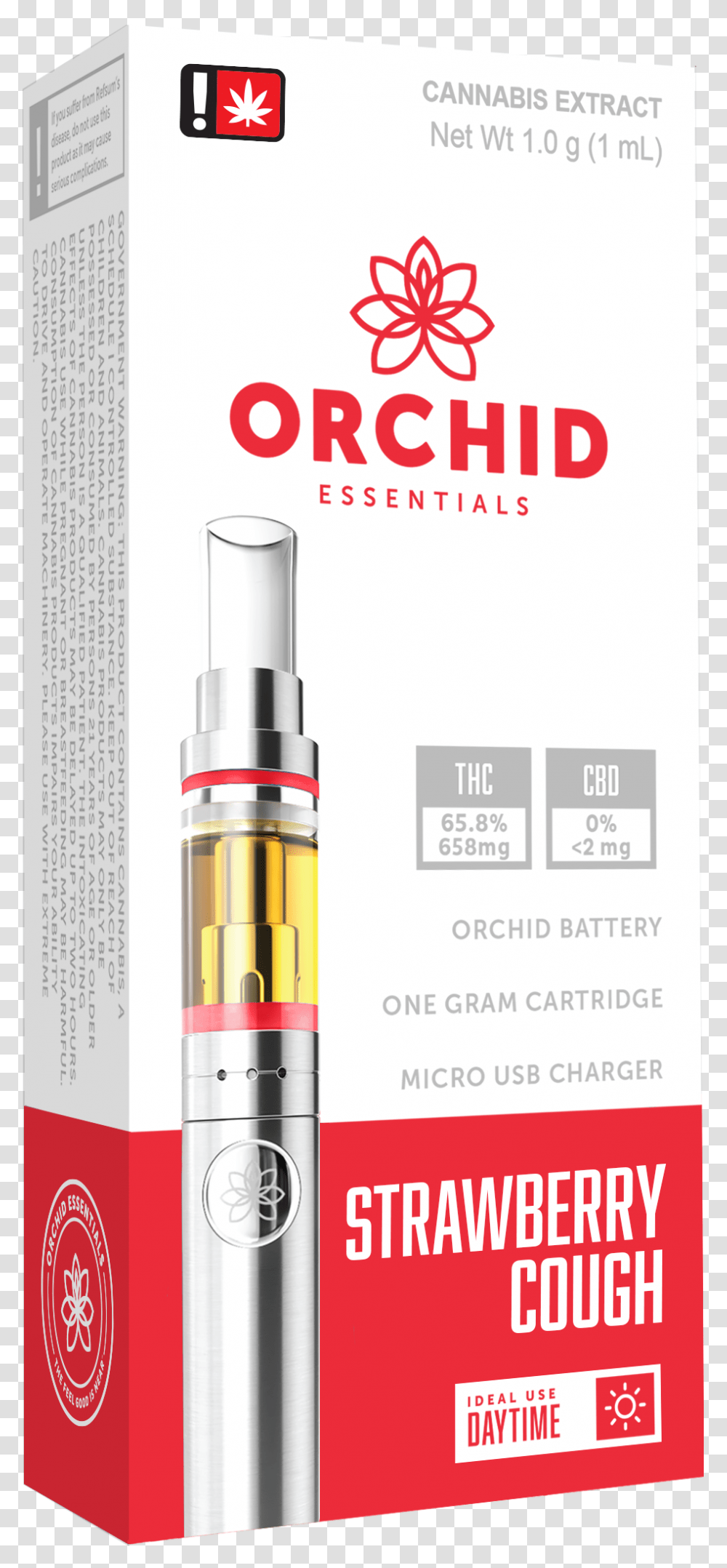 Orchid Essentials Concentrates Cartridges Strawberry, Electrical Device, Fuse, Bottle, Steamer Transparent Png