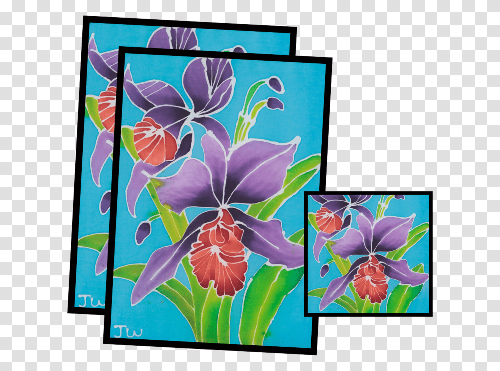 Orchid Flower Batik Placemat Purple Flower Iris Orchid Batik, Graphics, Art, Floral Design, Pattern Transparent Png