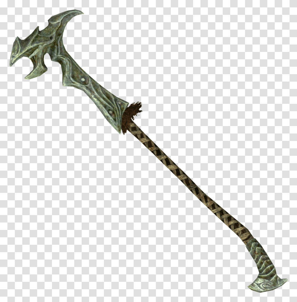 Orcish Warhammer Skyrim, Weapon, Weaponry, Blade, Sword Transparent Png