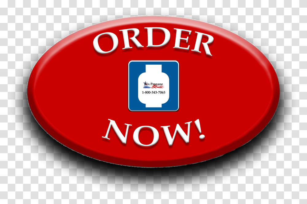 Order Gas Now Emblem, Label, Logo Transparent Png