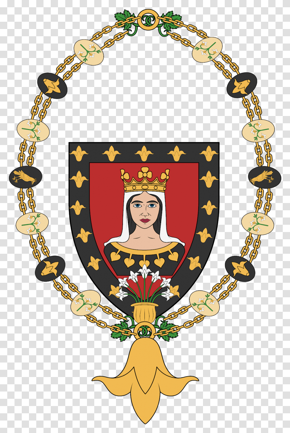 Order Of Queen Maya And The Lily Crown Of Haense The Decorative, Logo, Symbol, Trademark, Necklace Transparent Png