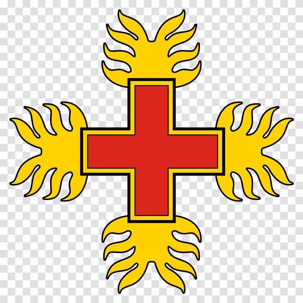 Order Of The Dragon Wikipedia Order Of The Dragon, Symbol, Cross, Crucifix, Fire Transparent Png