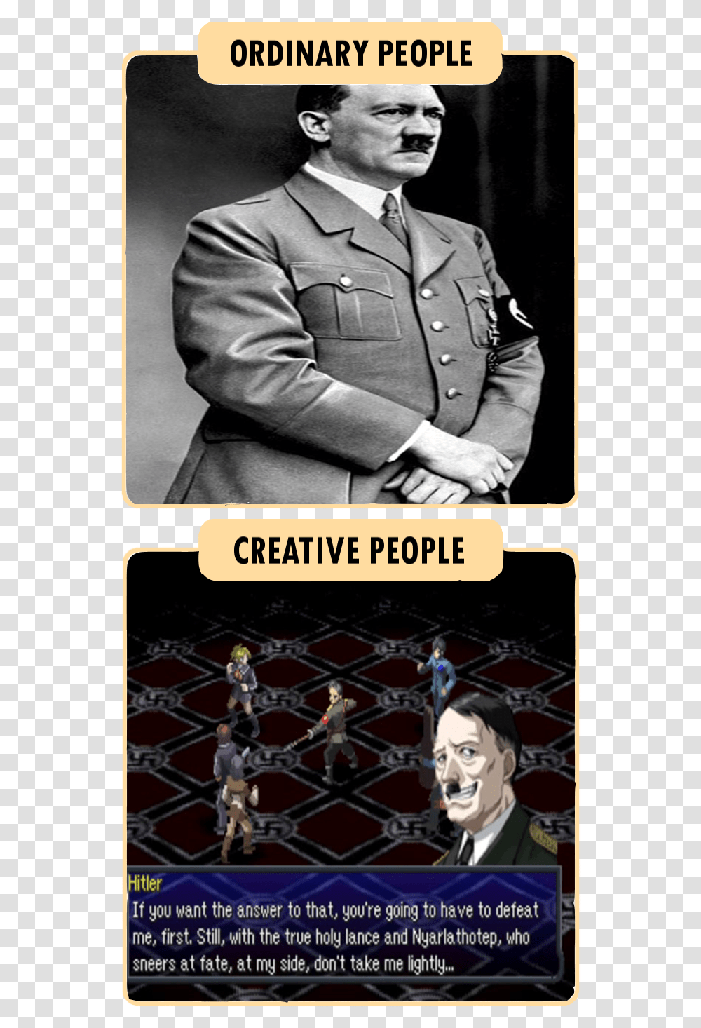 Ordinary People Creative People Hitler If You Want Hitler Part 2 Jojo, Person, Human, Officer, Military Uniform Transparent Png