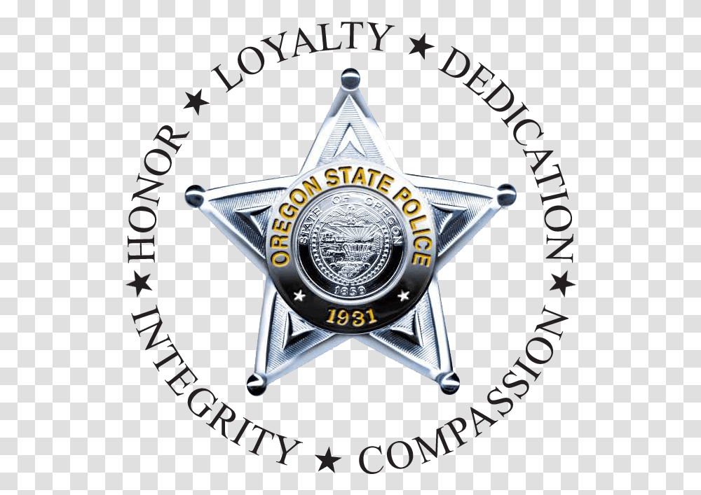 Oregon State Police Symbol, Logo, Trademark, Wristwatch, Badge Transparent Png
