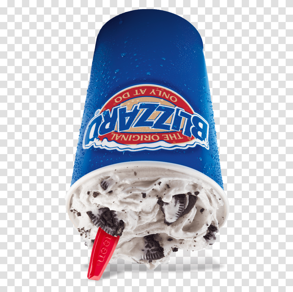 Oreo Cookie Blizzard Treat Dairy Queen Cookie Dough Blizzard, Dessert, Food, Yogurt, Cream Transparent Png