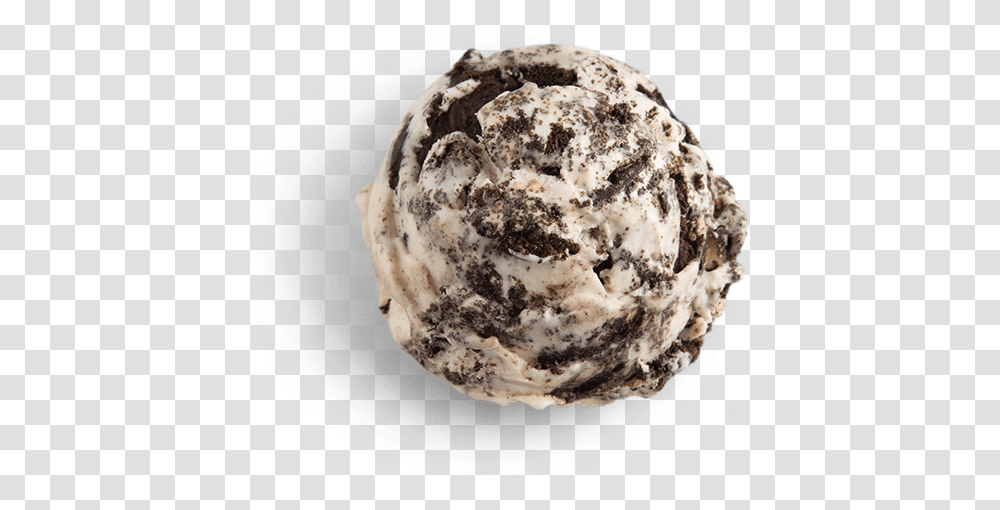 Oreo Cookies And Cream Ice Cream Scooped Cookies N Cream Ice Cream Ball, Dessert, Food, Creme, Whipped Cream Transparent Png