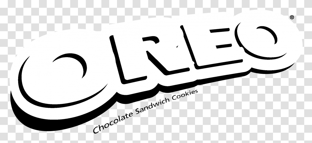 Oreo Logo Black And White, Label, Hand Transparent Png