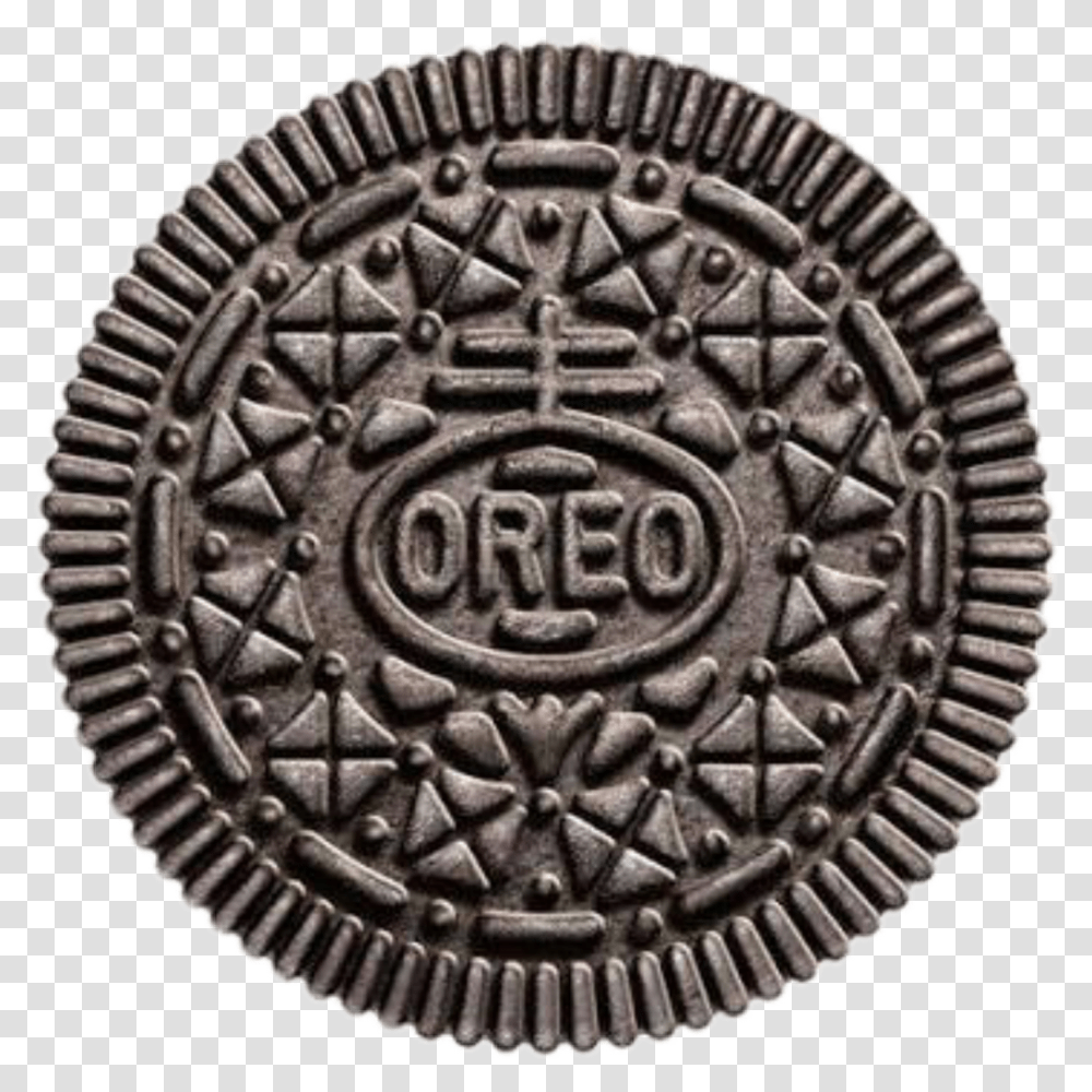 Oreos Top Of Oreo Cookie Original Size Oreo Birds Eye View, Label, Text, Food, Biscuit Transparent Png