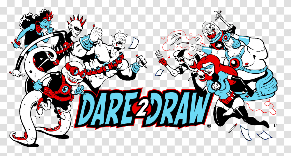 Org Dare 2 Draw Creatorcode Rj Huneke Powkabam Cartoon, Crowd, Poster Transparent Png