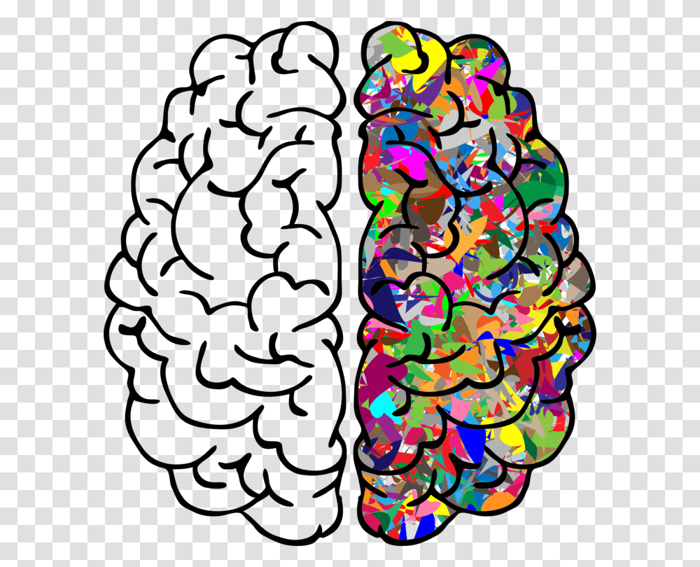Organbrainline Left And Right Brain, Confetti, Paper Transparent Png