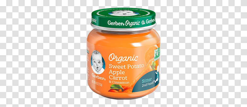 Organic 2nd Foods Sweet Potato Apple Baby Food Organic, Plant, Fruit, Person, Bottle Transparent Png