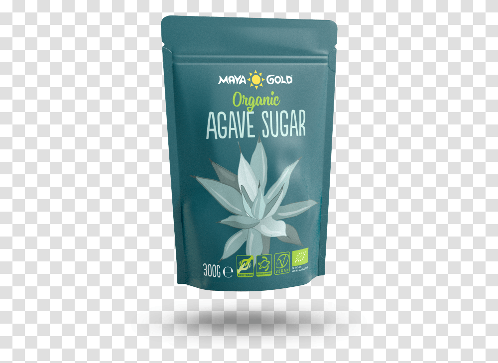 Organic Agave Sugar Maya Gold Trading Packaging Organic Eu Logo, Cosmetics, Bottle, Plant, Flower Transparent Png