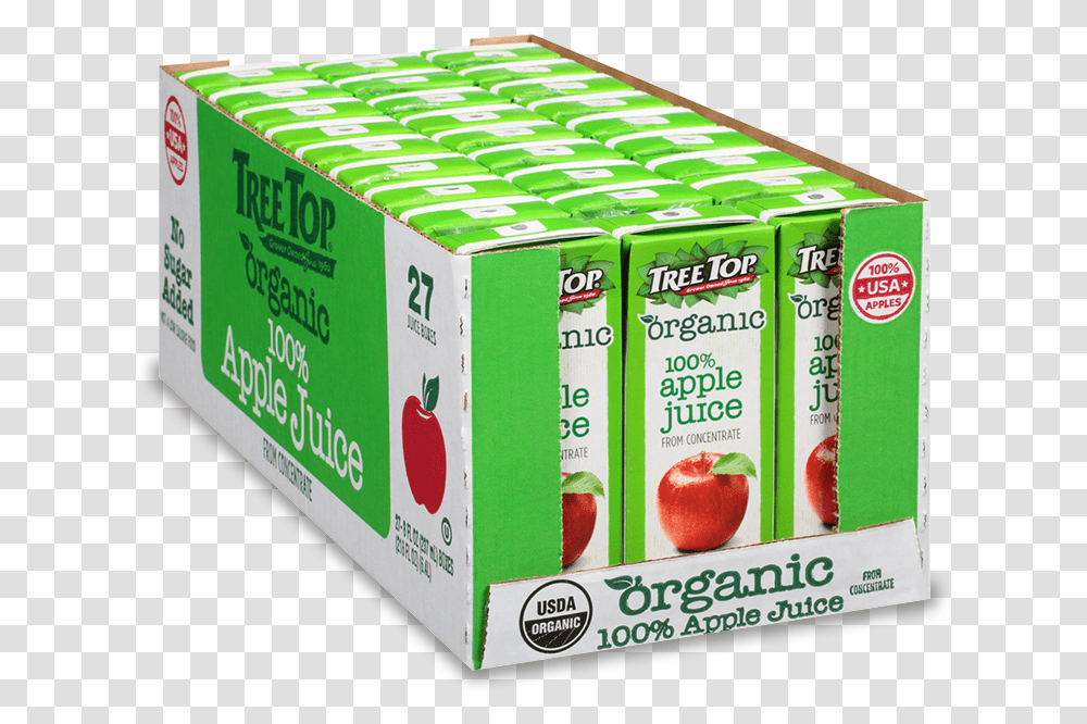 Organic Apple Juice 8oz 27 Pack Tree Top Apple Juice Box, Fruit, Plant, Food, Beverage Transparent Png