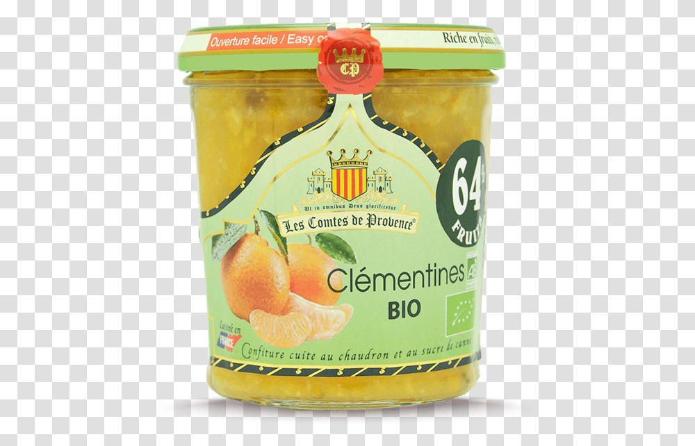 Organic Clementine Jam Confiture Comtes De Provence, Plant, Food, Beer, Alcohol Transparent Png