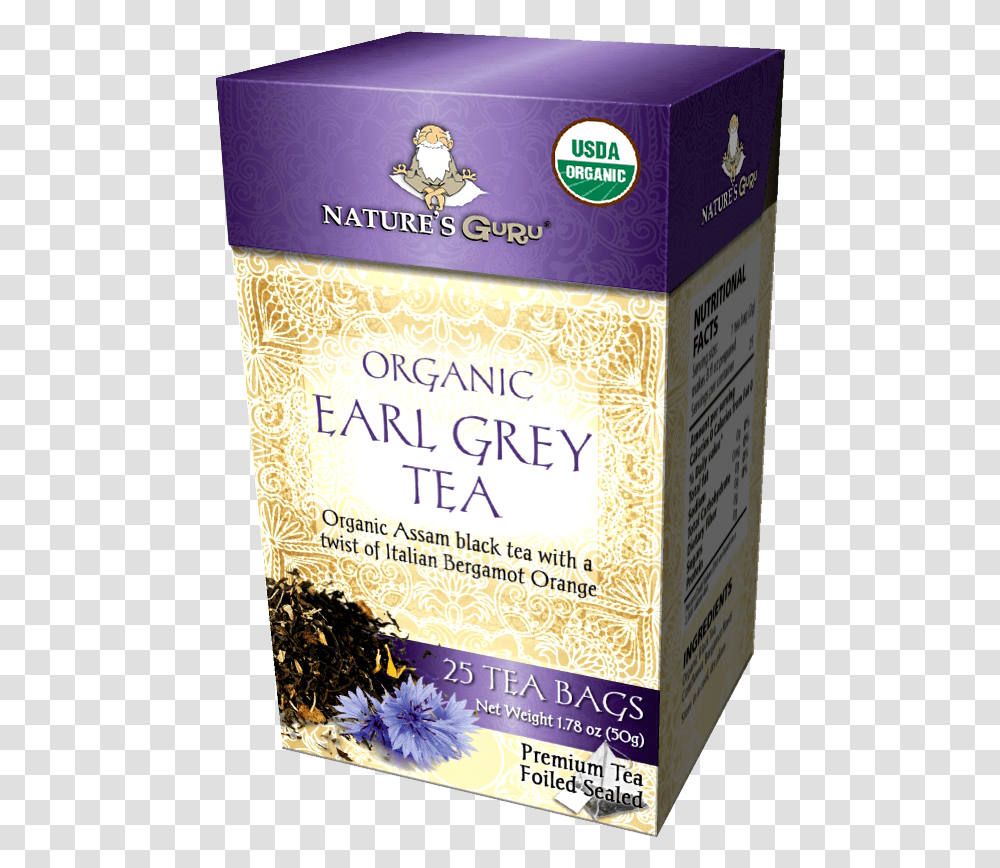 Organic Earl Gray Pyramid Tea Bags Earl Gray Tea Bags, Plant, Food, Book, Flour Transparent Png