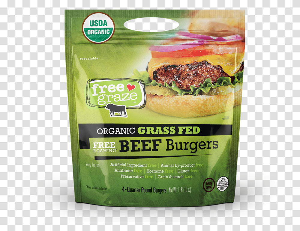 Organic Grassfed Beef Usda Organic, Burger, Food, Plant, Vase Transparent Png