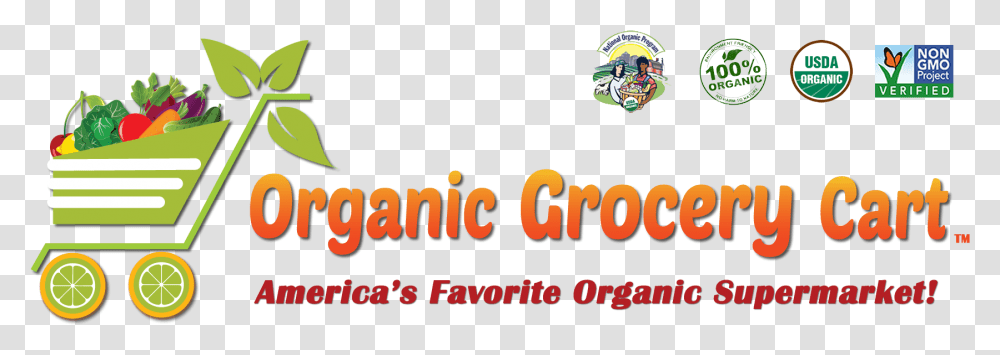 Organic Grocery Cart Organic Food, Logo, Trademark Transparent Png