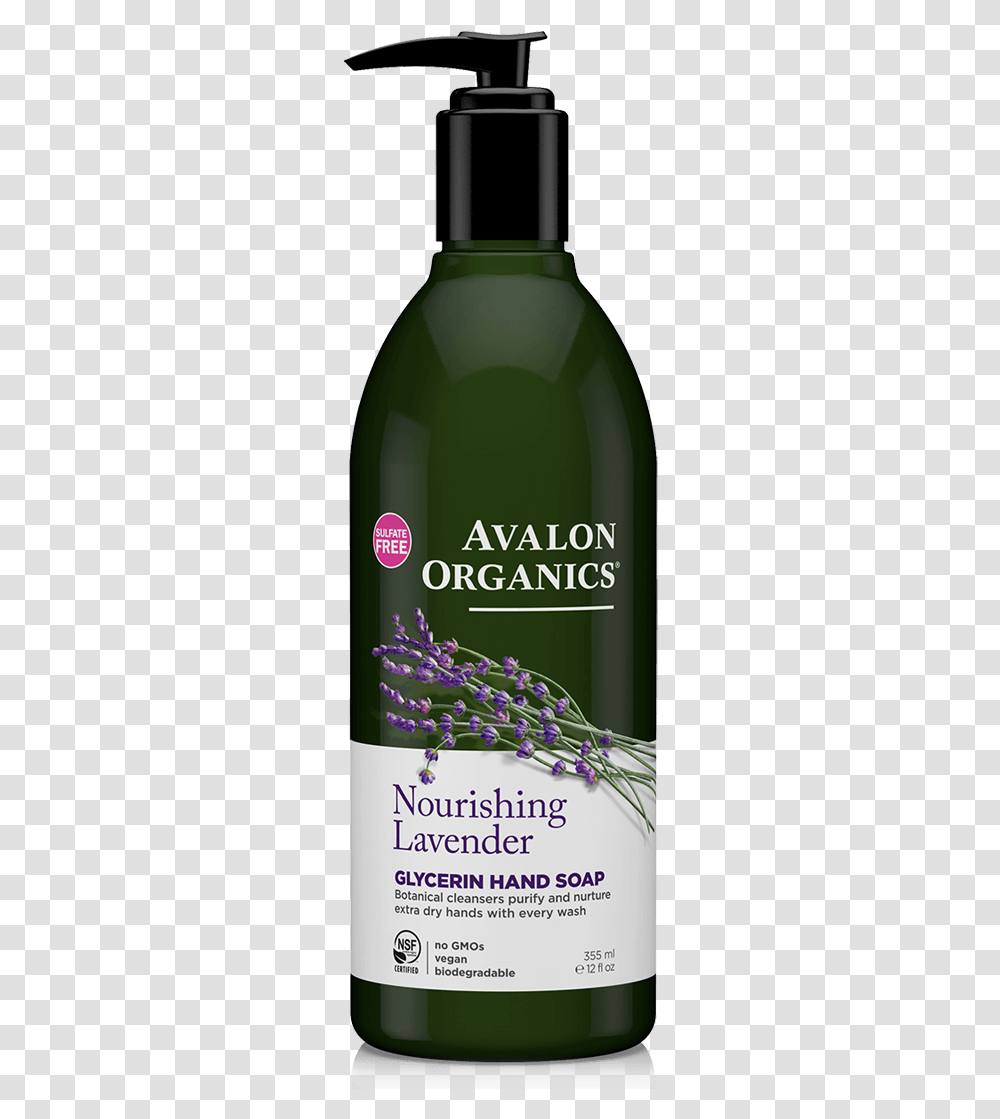 Organic Hand Soap Avalon Organics Hand Soap Lavender, Alcohol, Beverage, Drink, Bottle Transparent Png