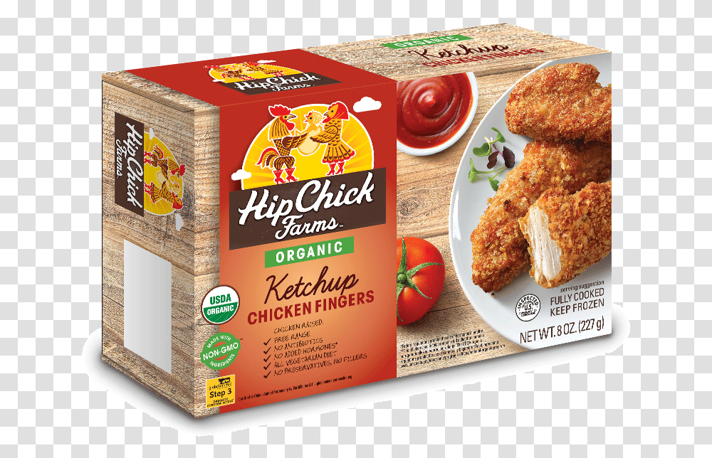 Organic Ketchup Chicken Fingers Hip Chick Farms Organic Ketchup Chicken Fingers, Bread, Food, Plant, Toast Transparent Png