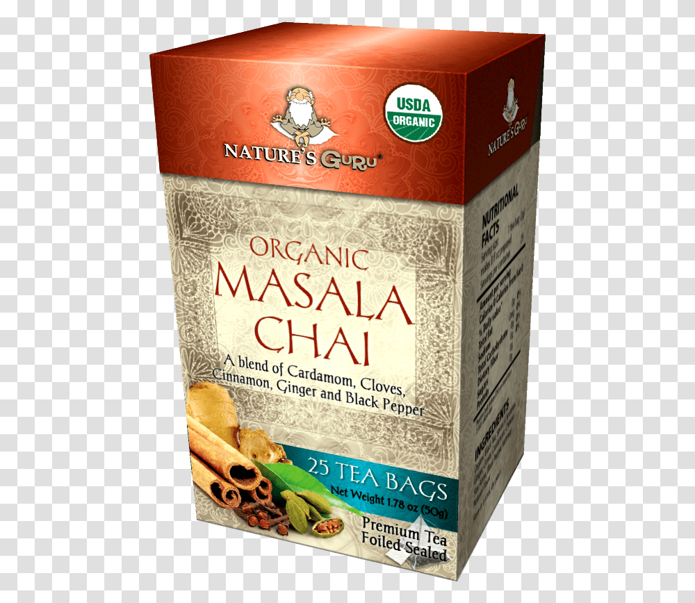 Organic Masala Chai Pyramid Tea Bags Masala Tea Bags, Plant, Food, Box, Grain Transparent Png