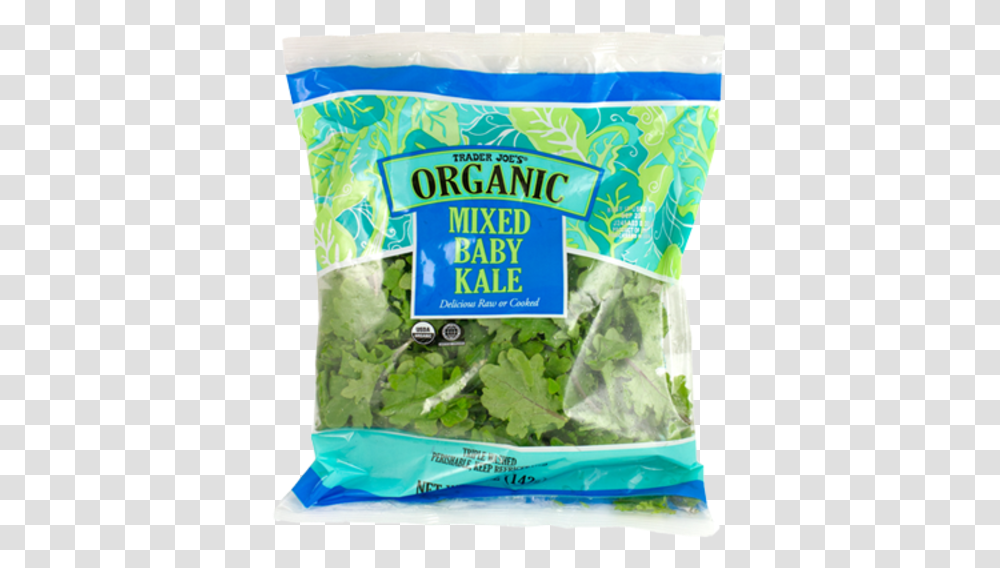 Organic Mixed Baby Kale Di Trader Joe's Organic Kale, Plant, Food, Vegetable, Lettuce Transparent Png