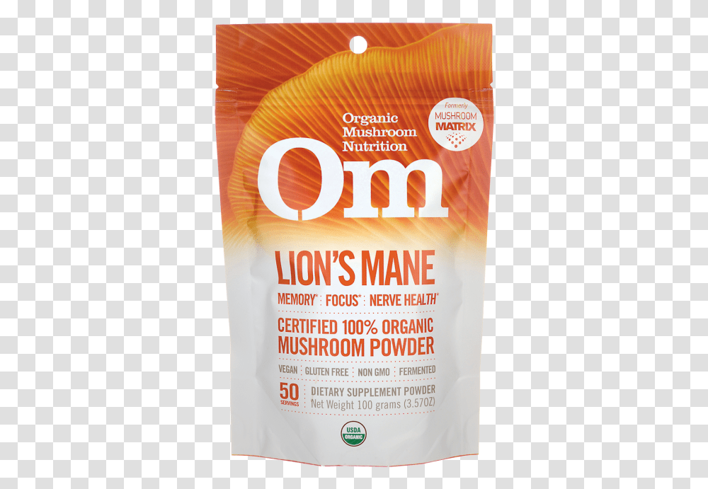 Organic Mushroom Nutrition Lion 039 S Mane 3 57 Oz Turkey Tail Mushroom Powder, Sunscreen, Cosmetics, Bottle, Poster Transparent Png