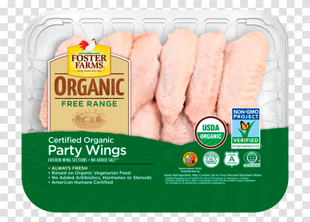 Organic Party Wings Foster Farms Party Wings Calories, Food, Pork, Poster, Advertisement Transparent Png