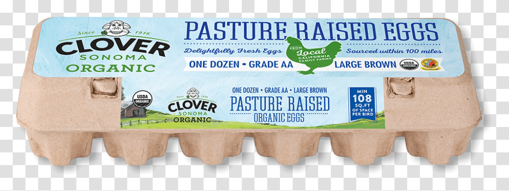 Organic Pasture Large Brown Dozen Eggs Top Pasture Raised Eggs, Plant, Food, Label Transparent Png