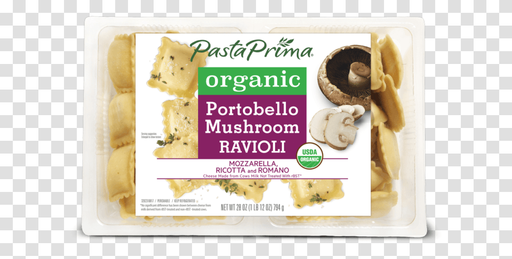 Organic Portobello Mushroom Ravioli Pasta Prima, Plant, Food, Ice Cream, Dessert Transparent Png