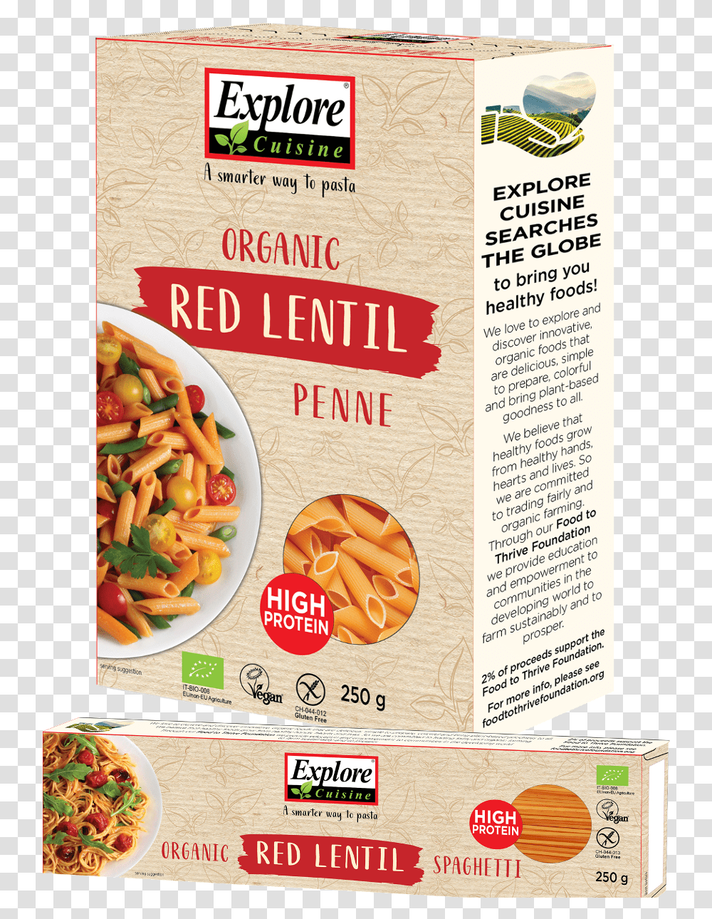 Organic Red Lentil Penne And SpaghettiData Fancybox Explore Cuisine, Food, Advertisement, Poster, Flyer Transparent Png