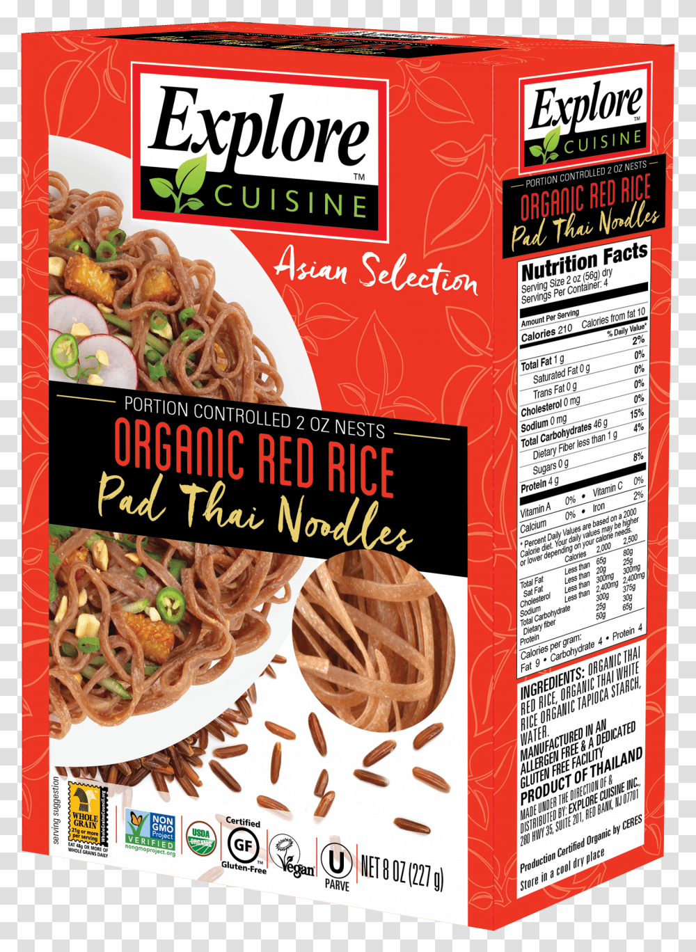 Organic Red Rice Pad Thai NoodlesData Fancybox Href Pad Thai, Pasta, Food, Advertisement, Poster Transparent Png