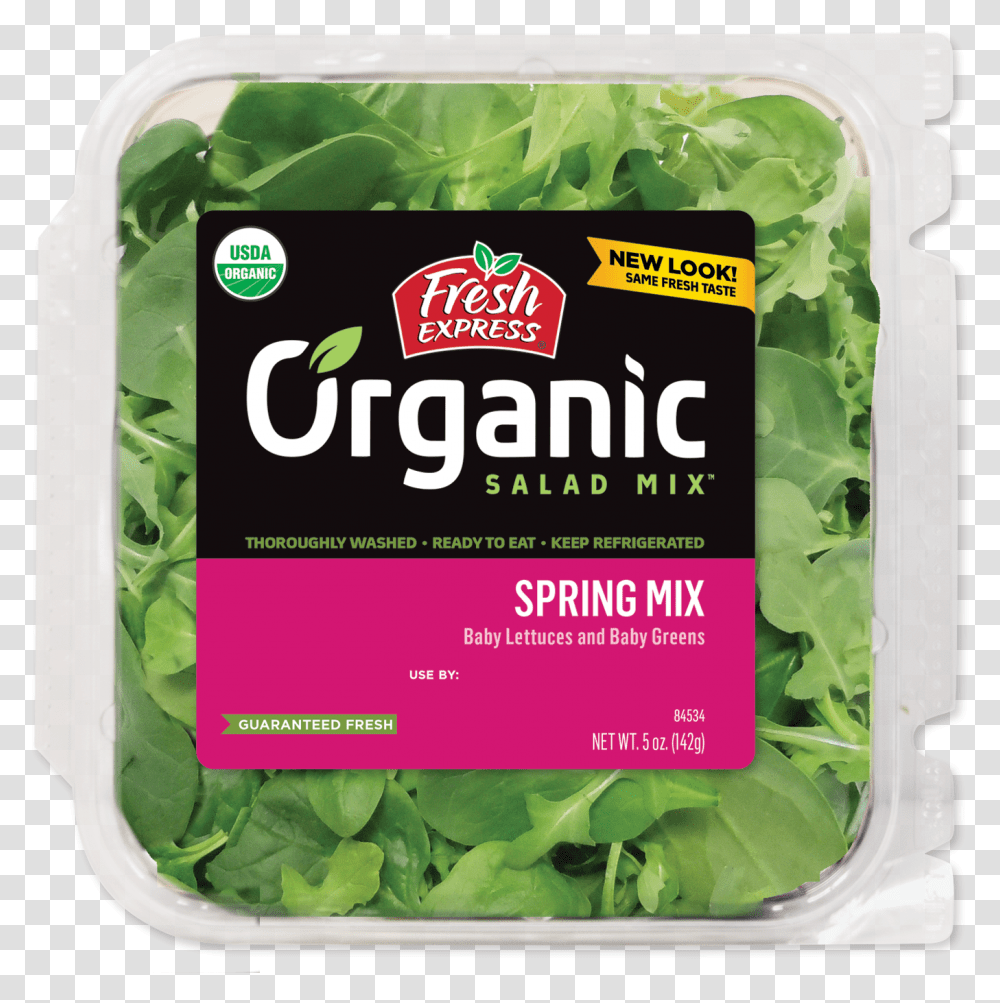 Organic Spring Mix Salad Fresh Express Salad, Plant, Vegetable, Food, Lettuce Transparent Png
