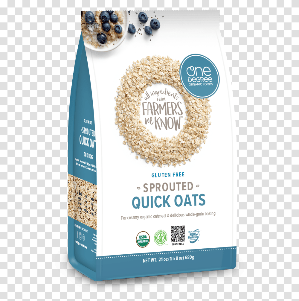 Organic Sprouted Quick Oats Oats, Food, Seasoning, Sesame, Plant Transparent Png